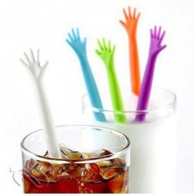 Plastic Stirrer High 5 for Coldrinks & Juices (Assorted Colour)